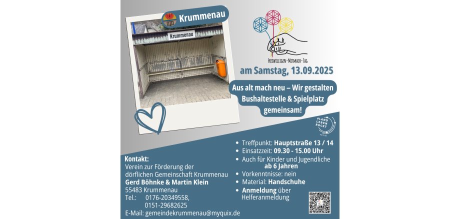 Plakat des Projektes in Krummenau (nähere Infos im Fließtext)