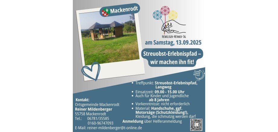 Plakat des Projektes in Mackenrodt (nähere Infos im Fließtext)
