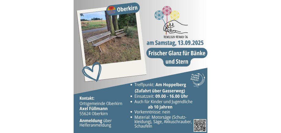 Plakat des Projektes in Oberkirn (nähere Infos im Fließtext)