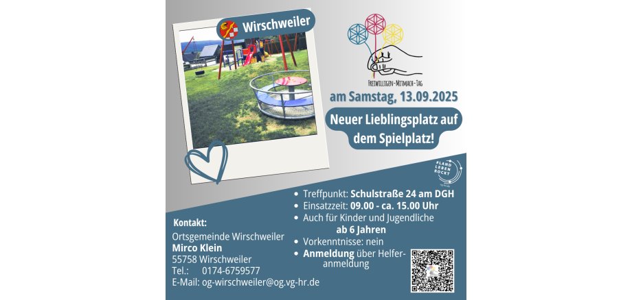 Plakat des Projektes in Wirschweiler (nähere Infos im Fließtext)