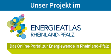 Banner, bunte Kugeln, Text Energie-Atlas Rheinland-Pfalz, das Online-Portal zur Energiewende in Rheinland-Pfalz