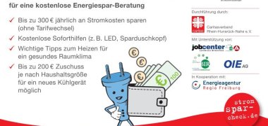 Seite 1 Postkarte Caritas Rhein-Hunsrück-Nahe zur Aktion Strom-Spar-Check