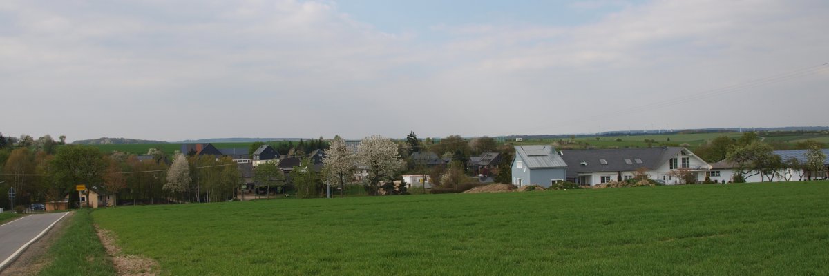 Ortsansicht der Ortsgemeinde Schwerbach von Oberkirn aus kommend