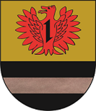 Wappen der Ortsgemeinde Schwerbach In geteiltem Schild oben in Gold ein rotes Fabeltier mit einem Wolfskopf und weit geöffneten Schwingen, belegt mit einem schwarzen Wolfshaken. Unten in Schwarz ein silberner Balken.