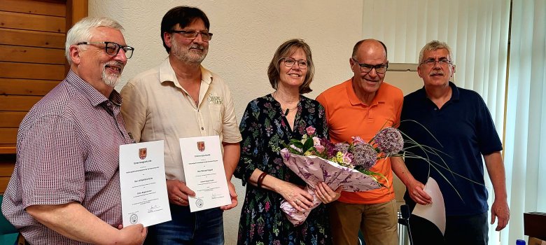 Bürgermeister und Beigeordnete anlässlich der konstituierenden Sitzung