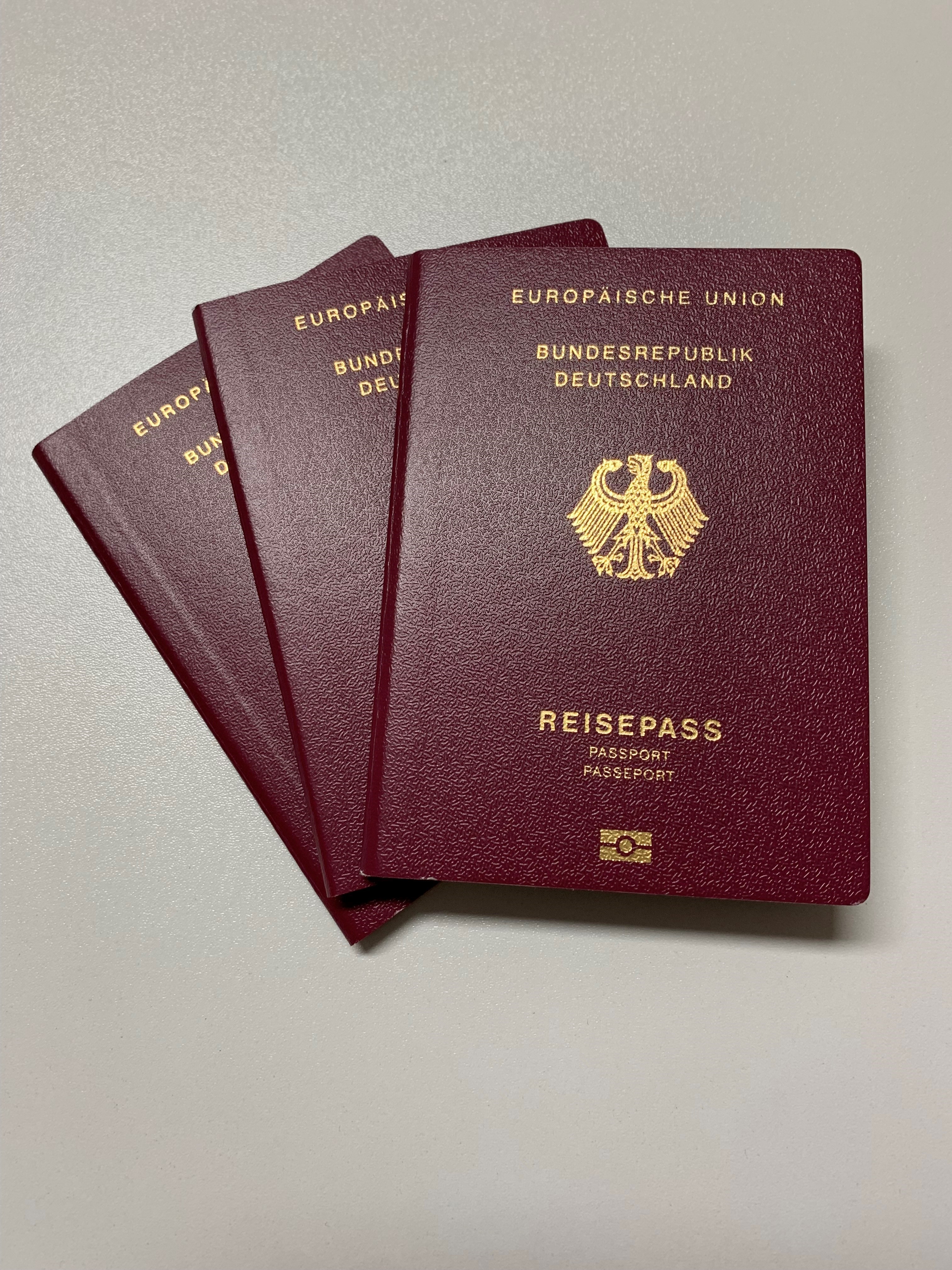 Reisepässe als Musterbild