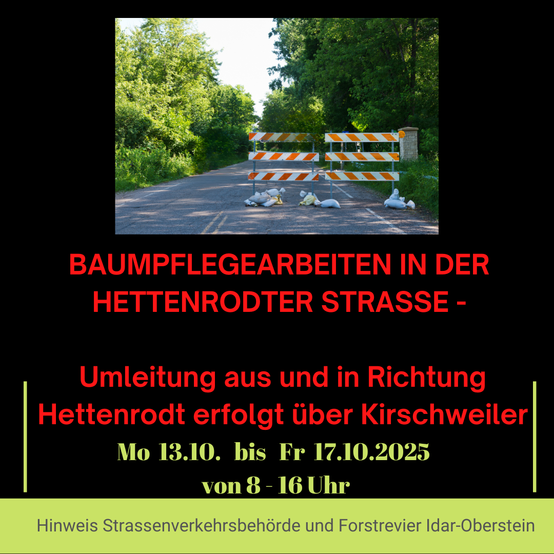 Baumpflegearbeiten in der Hettenrodter Strasse
