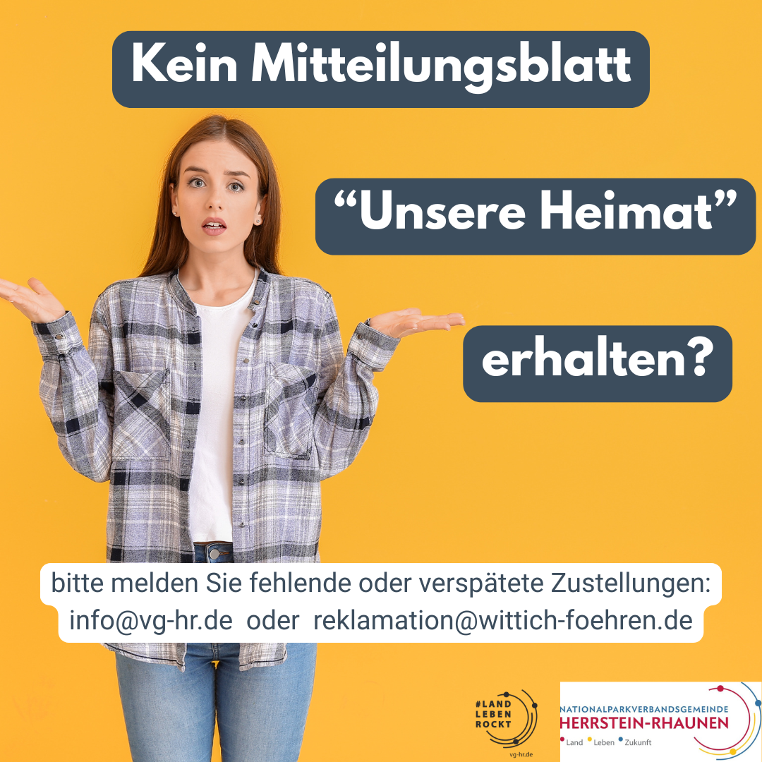 Plakat Mitteilungsblatt “Unsere Heimat” nicht erhalten