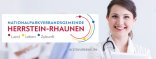 Header Arzt, Land, Leben Logo der VG Herrstein-Rhaunen farbig rechts zu sehen ist eine Ärztin mit Stetoskop