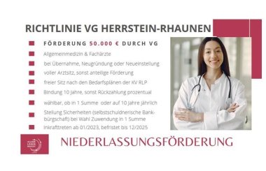Darstellung der Förderrichtlinie Niederlassungsförderung/Voraussetzung in der VG Herrstein-Rhaunen