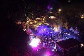 Blick von oben am Steinbruch OA bei Nacht