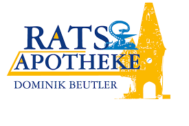 Logo Rats-Apotheke Herrstein das Logo der RAts-Apotheke in Herrstein ist in gelb gehalten mit dem Uhrturm im Hintergrund, in blauer Schrift steht der Name des Eigentümers Dominik Beutler