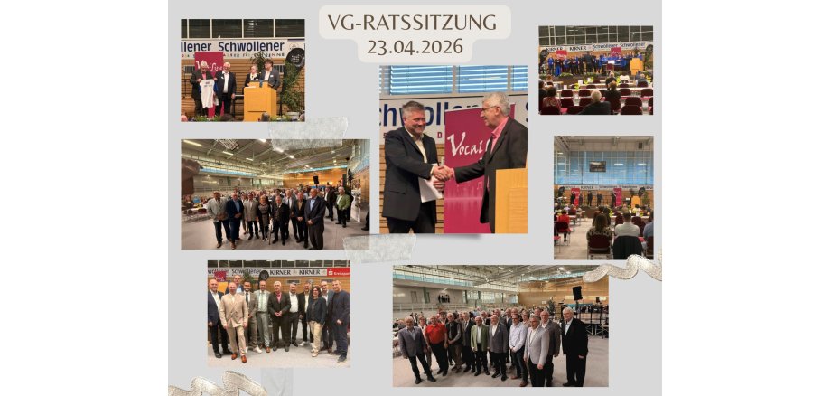 Bildercollage zur VG-RAtssitzung am 23.04.2026