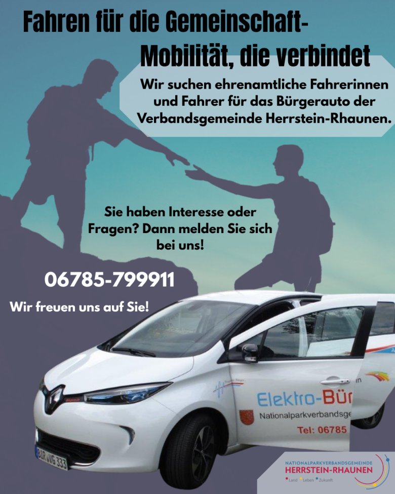 Wir suchen Ehrenamtliche für den Fahrdienst der Bürgerautos
