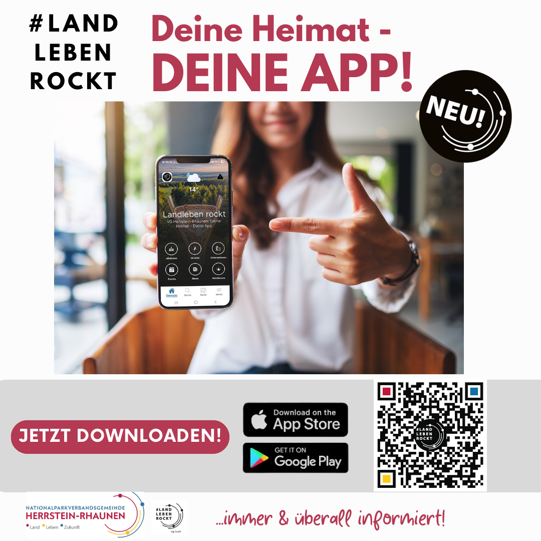 Information zur Einführung der VG-App mit QR-Code zum Download
